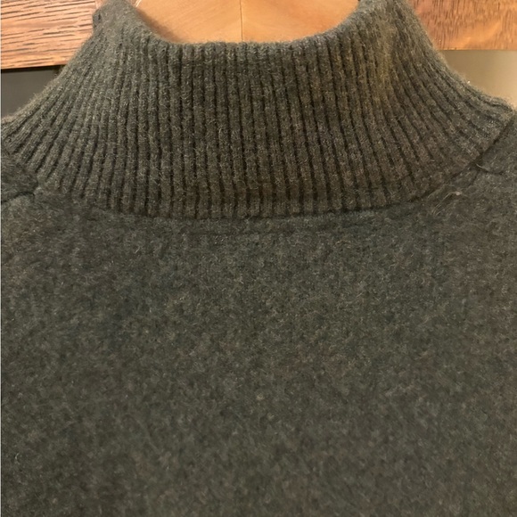 The Cashmere Project Front Zip Poncho Forest Green, One Size Fits All - Picture 13 of 15